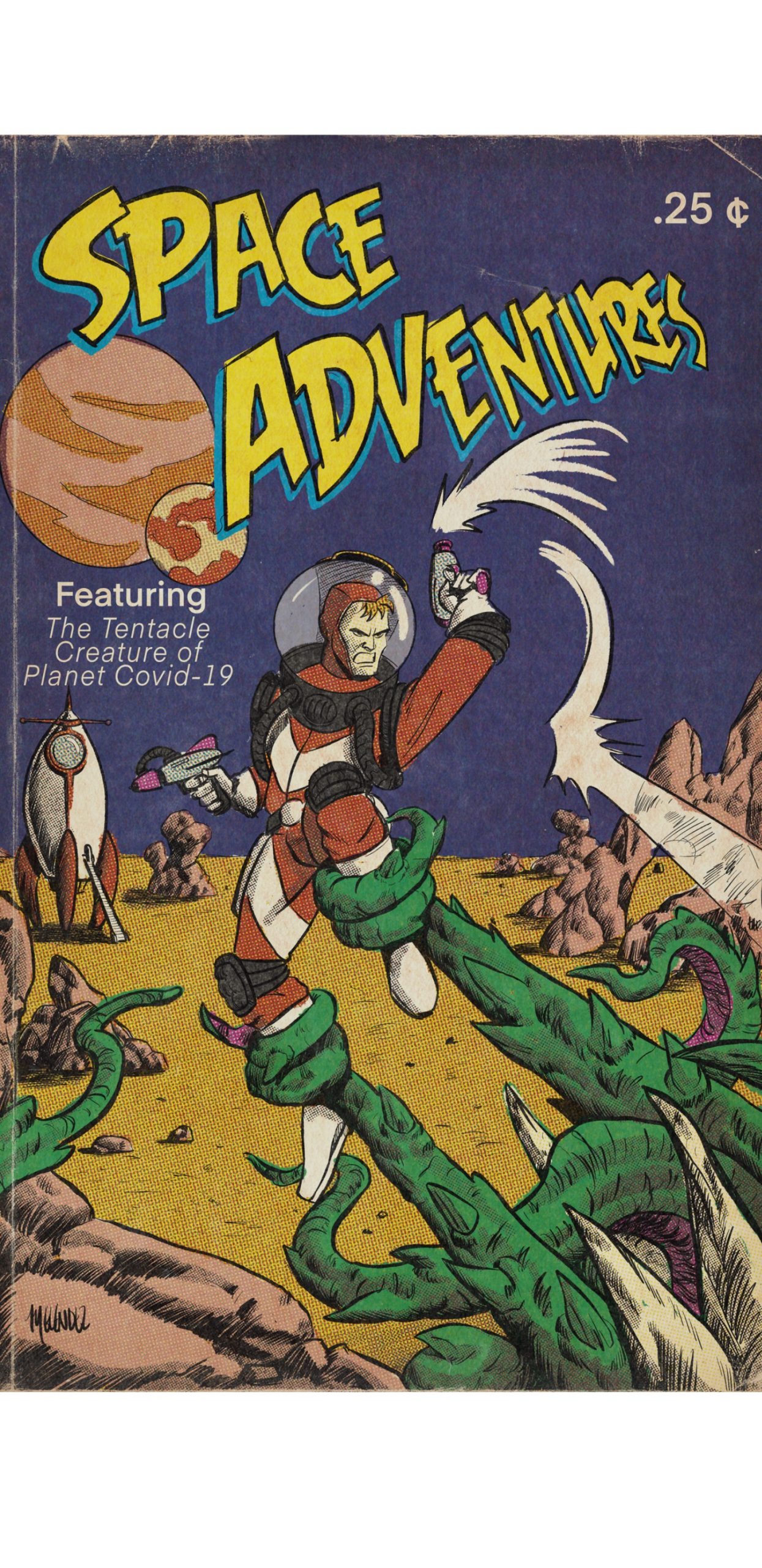 1940’s pulp magazine inspired drawing.